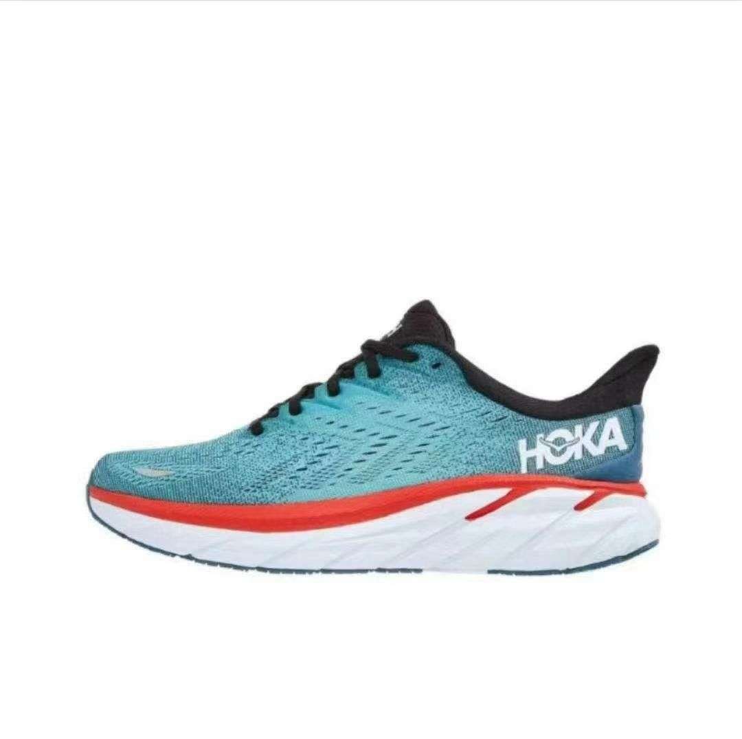 HokaOneClifton8RealTealAquarelle Hoka One Clifton 8 Real Teal Aquarelle - Image 1