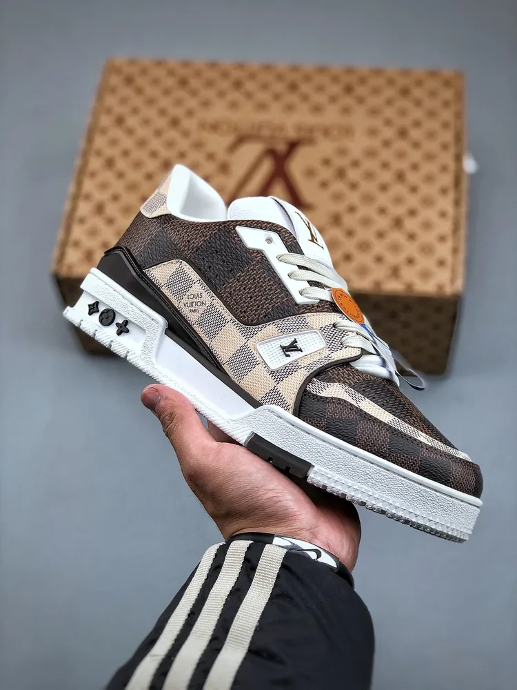 Louis Vuitton Trainer #54 Damier Ebene Multi (1) Louis Vuitton #54 Signature Damier Ebene Multi Trainer - Image 1