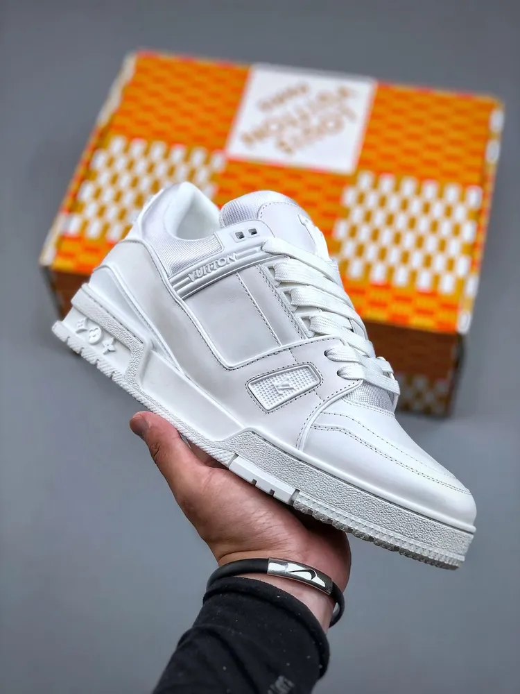 Louis Vuitton Trainer White (1) Louis Vuitton White Trainer - Image 1