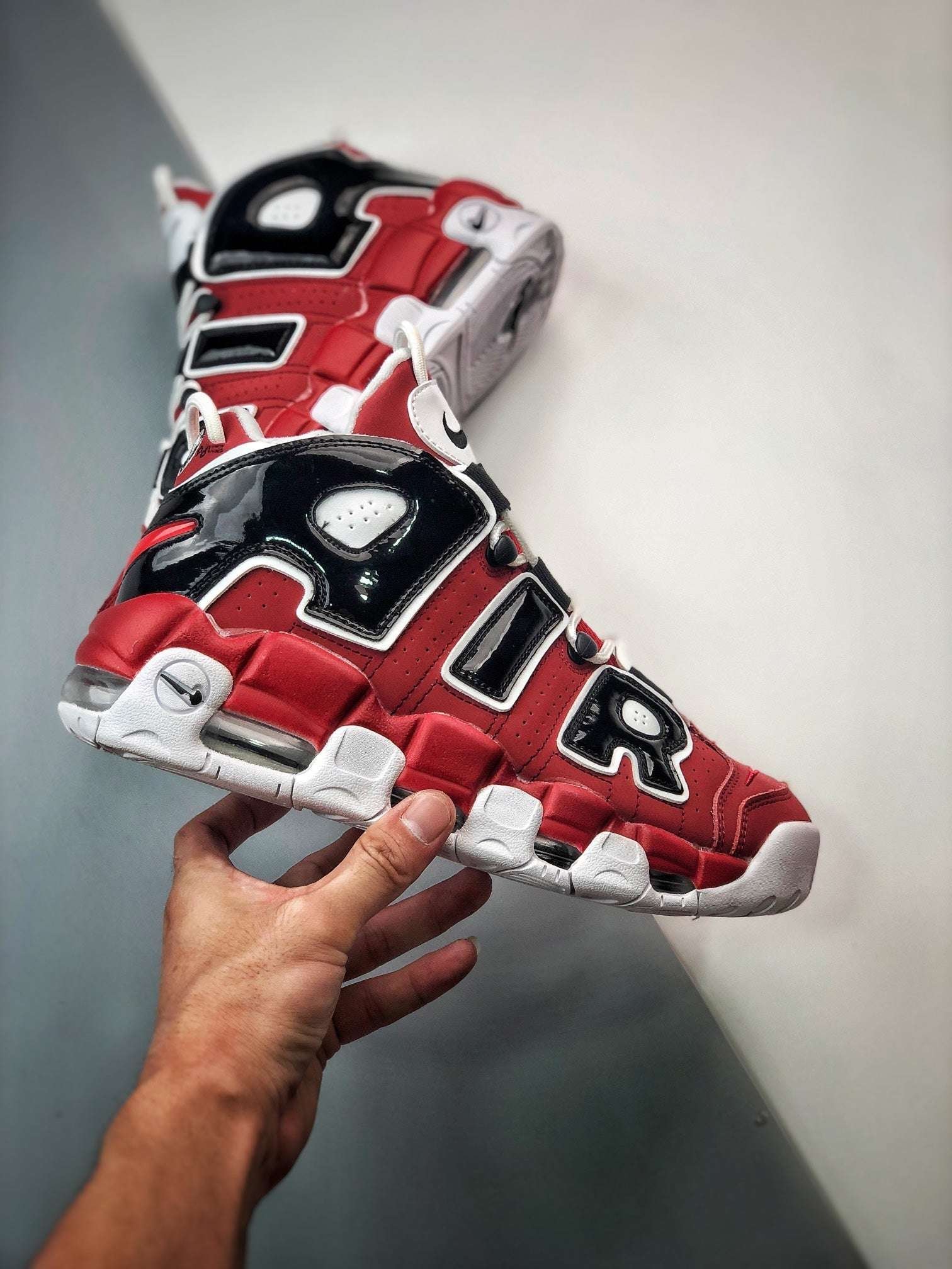 NikeAirMoreUptempoBullsVarsityRedWhiteBlack_1_ab34d275-5408-4a73-a22b-62cb843a705c Nike Air More Uptempo Bulls Varsity Red White Black - Image 1