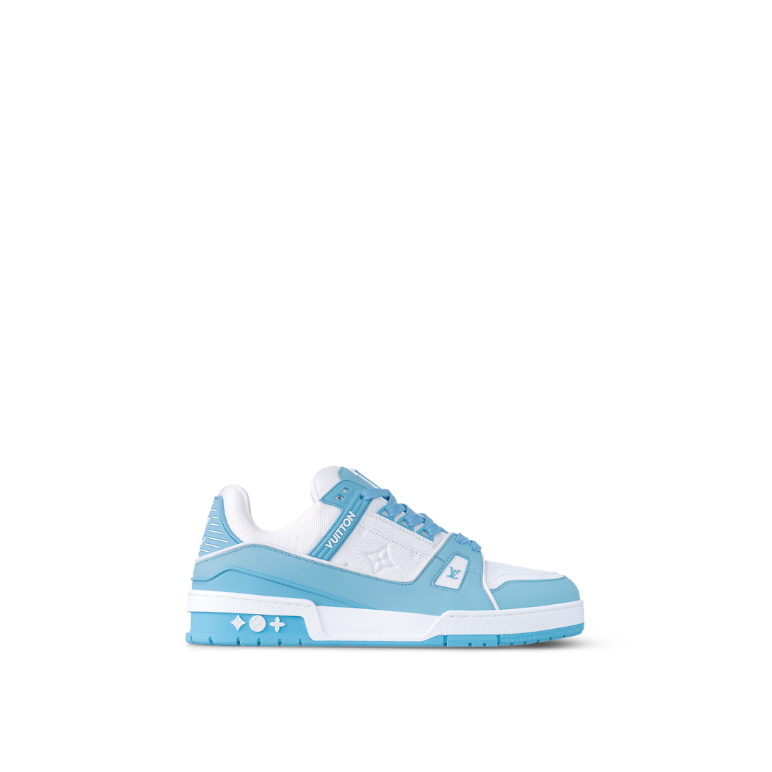 louis-vuitton-lv-trainer-sneaker-ASU007GC26_PM1_Sideview Louis Vuitton Sky Blue Trainer - Image 1